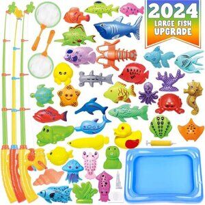Kids Pool Fishing Toys Games | Summer Magnetic Floating Toy